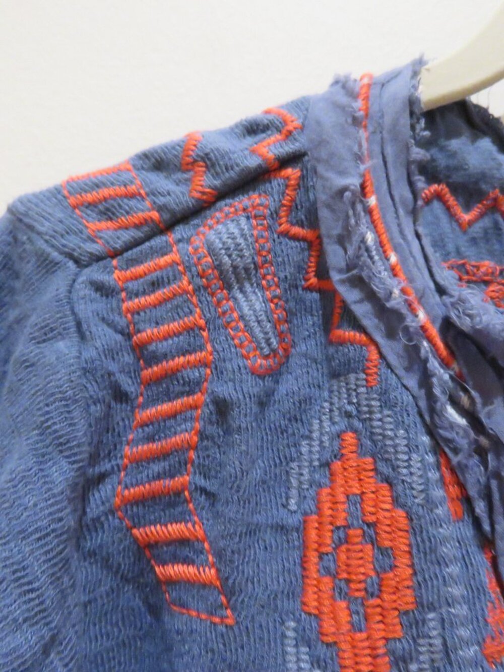 JOHNNY WAS BIYA Yatzil Fringed Embroidered Open Front Jacket Small Boho Festival - Picture 7 of 15
